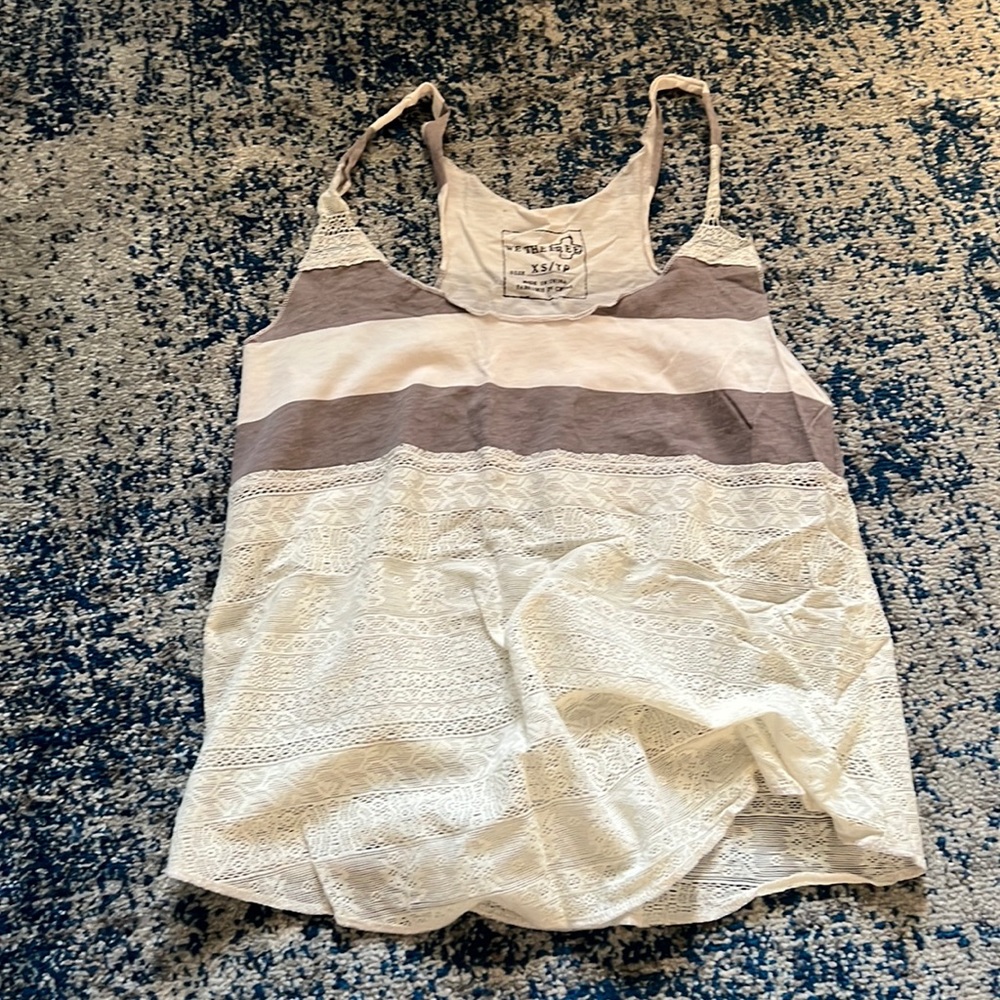Free People Lace/ Cotton Top - XS